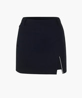 FAIRLIAR WOMEN SPLIT BEADED SKIRT BLACK